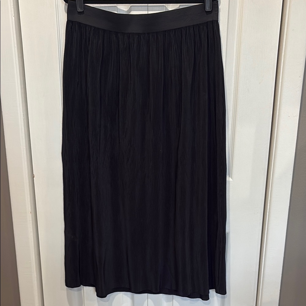 Addition Elle Black Micro Pleated Skirt size 1X